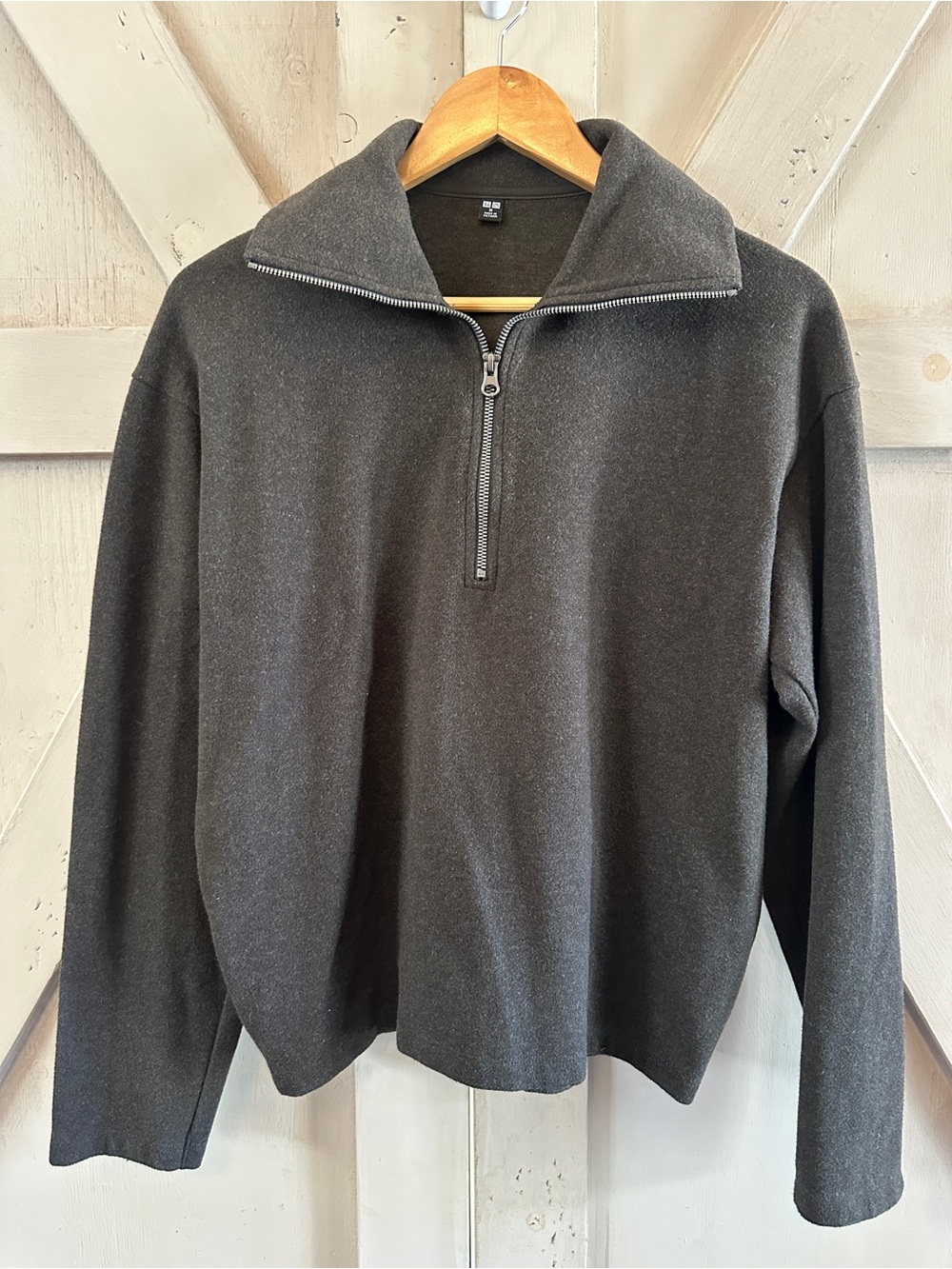 Uniqlo Black Soft Knit Half Zip Pullover Sweater Women’s Medium M